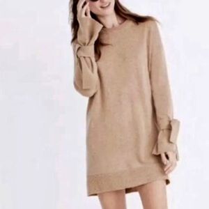 Madewell Tie-Cuff Sweaterdress